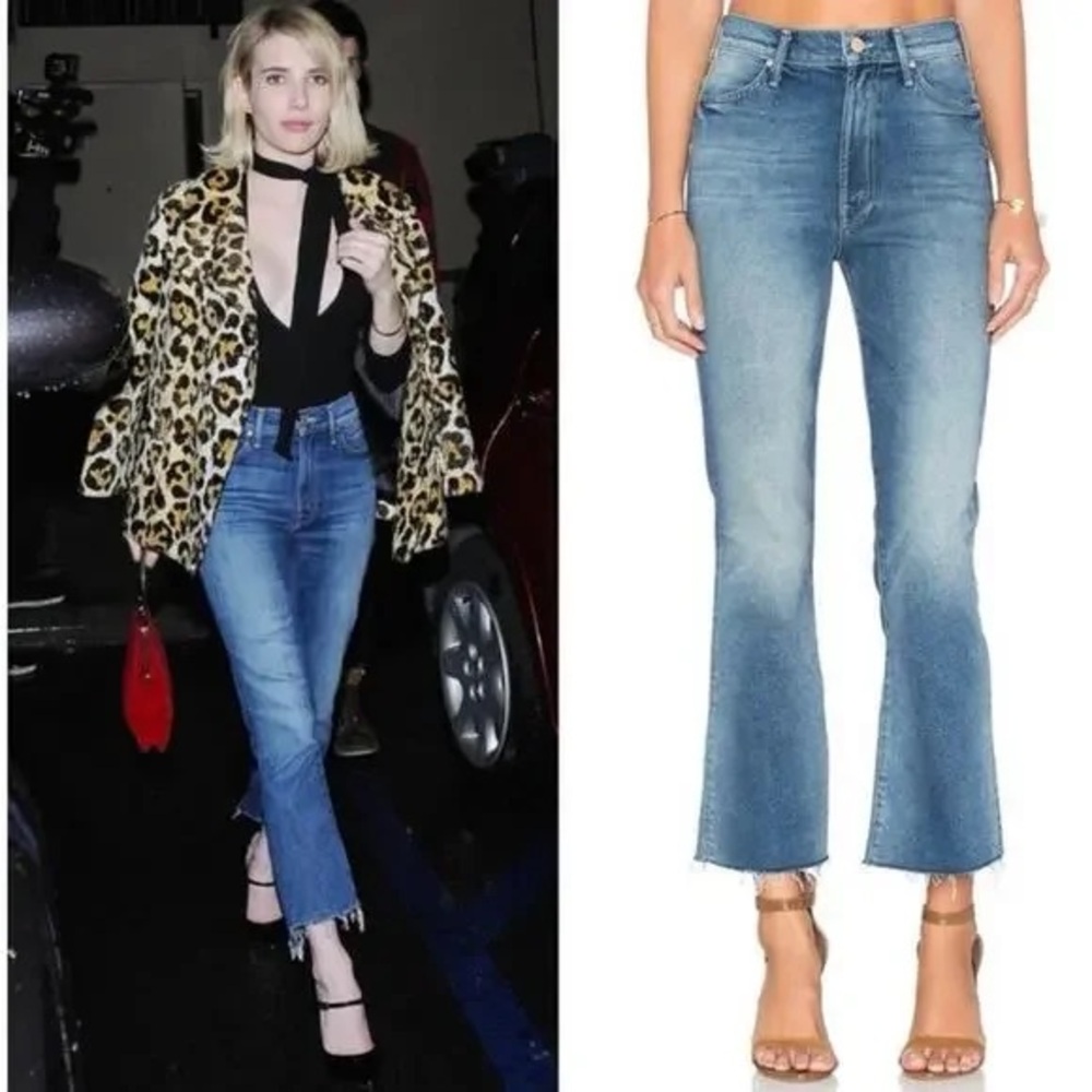 MOTHER Hustler Ankle Fray in Smoke Em' size 26